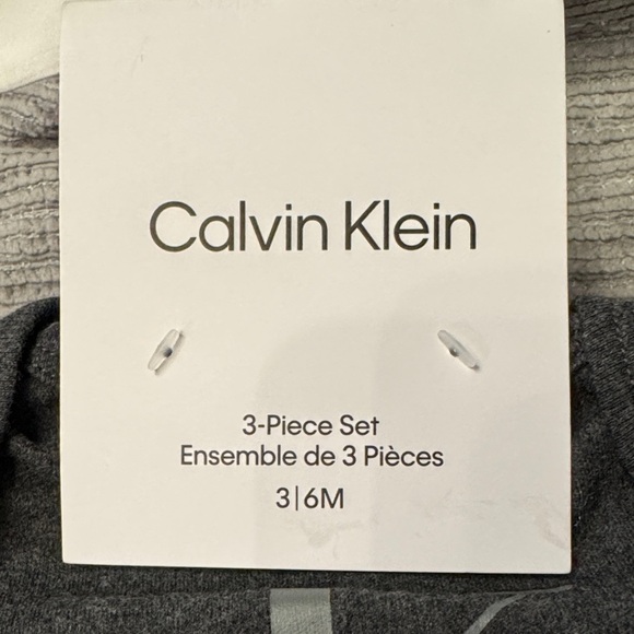 Calvin Klein Gray Baby three piece set - Picture 3 of 4